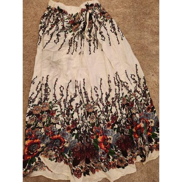 Aravay Womens Wrap Skirt Floral One Size Fits Most - Picture 1 of 6